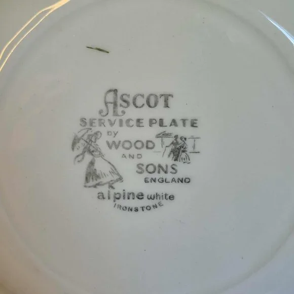 WOOD & SONS Vintage Ascot Ironstone Plate - Picture 6 of 11